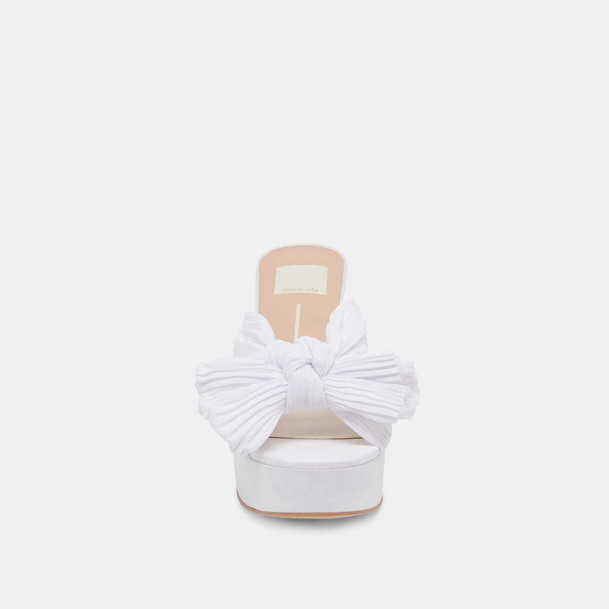 BLARE HEELS WHITE SATIN