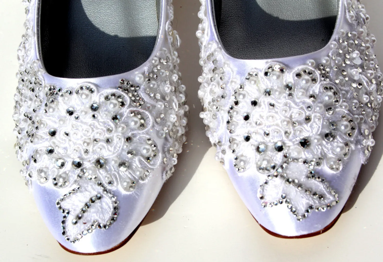 Classic Lace Wedding Kitten Heel