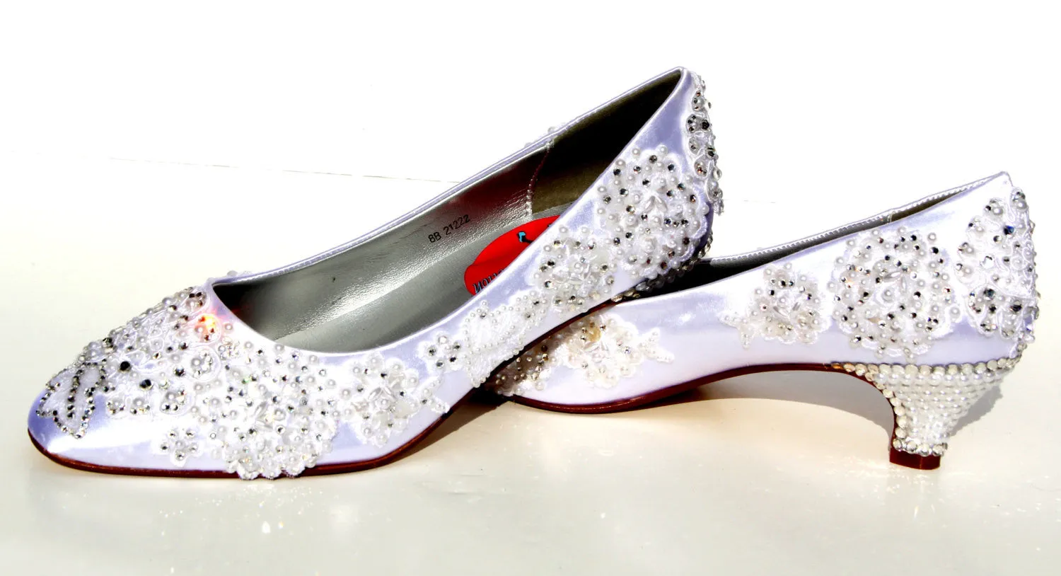 Classic Lace Wedding Kitten Heel