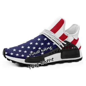 Custom WH, USA Flag Sneakers, Personalized Shoes, Printed Shoes, PC-WH-B06000