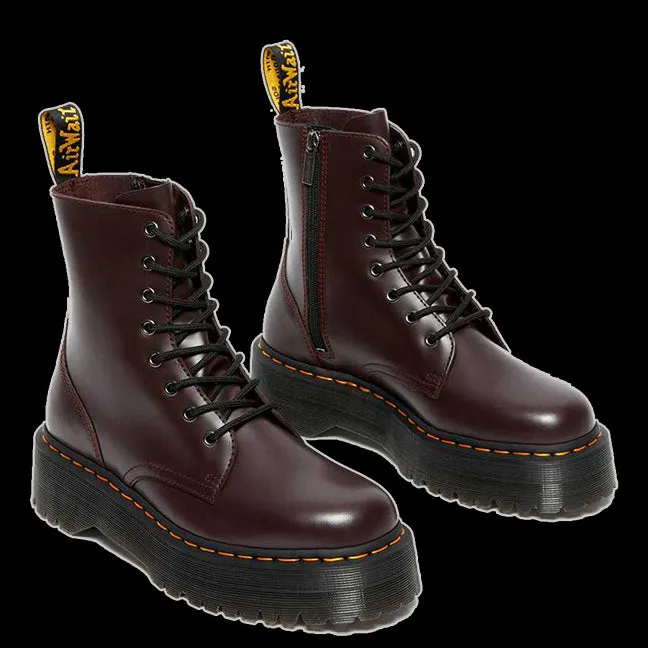 Dr Martens - Burgundy Jadon Smooth Leather Boots