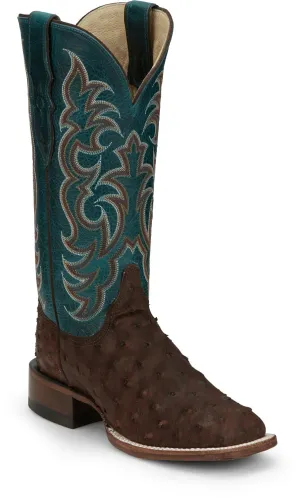 Justin Mens Cowgal Wild Cigar Full Quill Ostrich Cowboy Boots