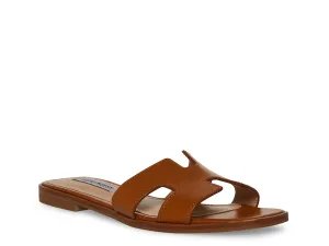 Leather sandals Steve Madden Hayden, cognac