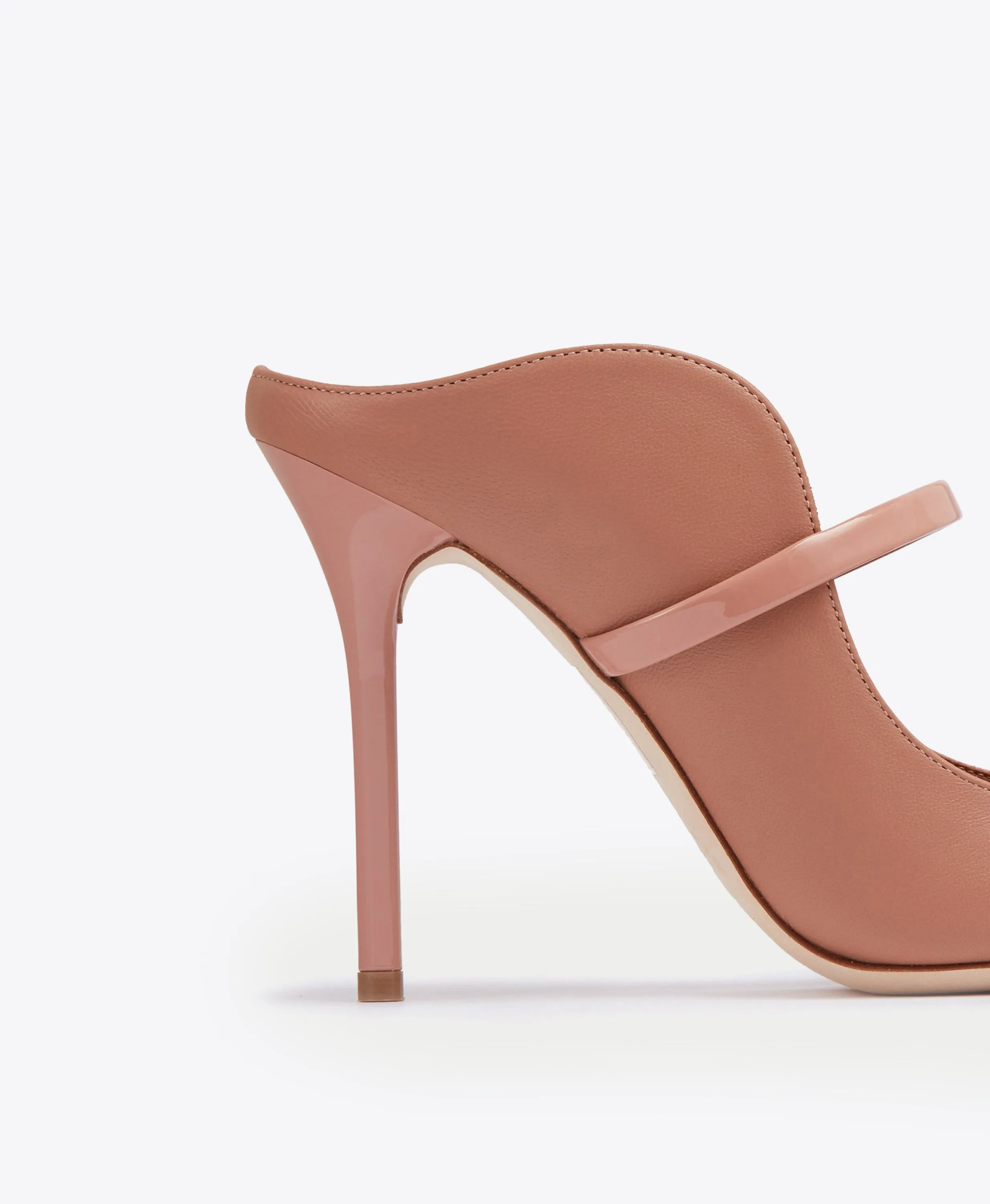 Maureen 100 Blush Leather Mules