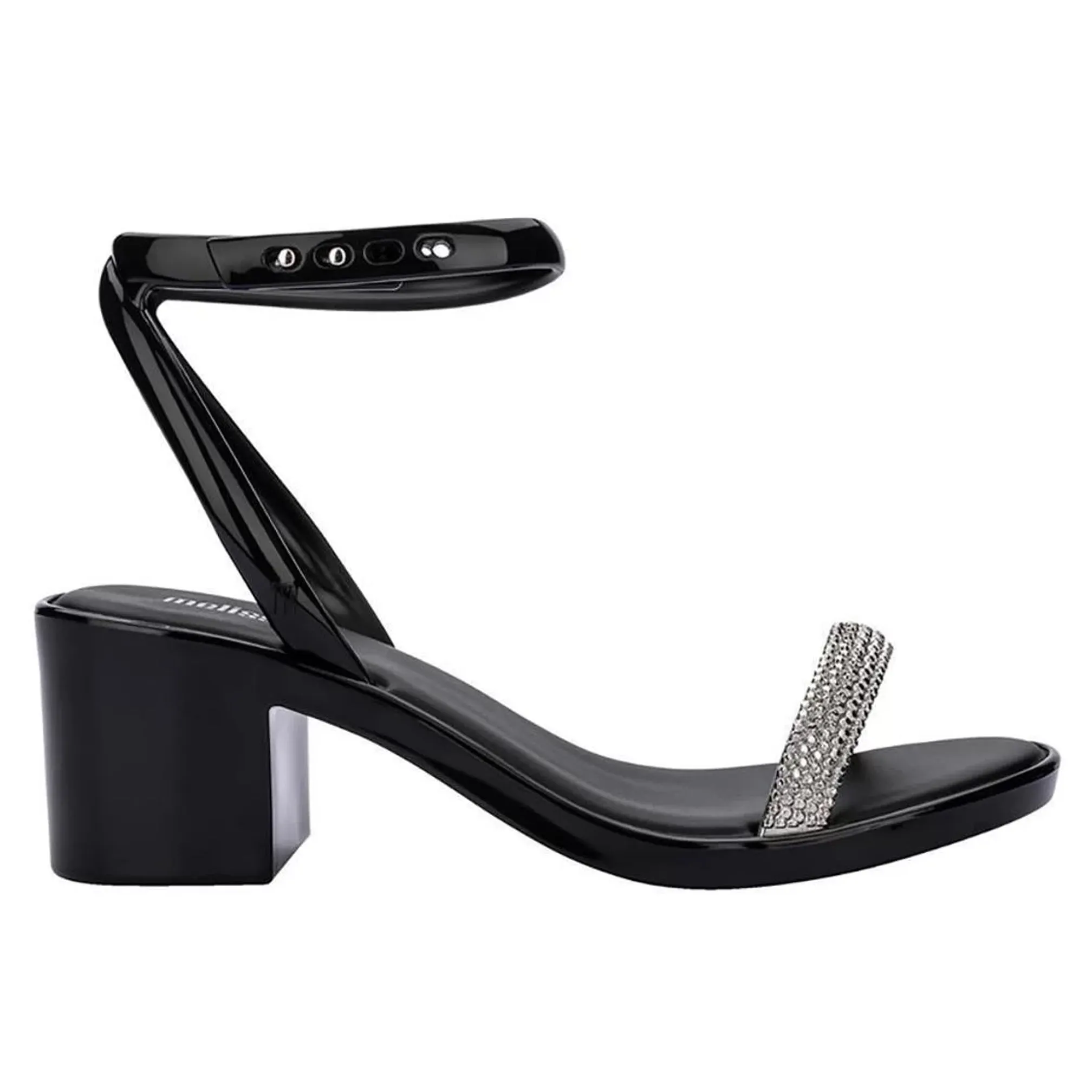 Melissa Womens Black Shiny Heel