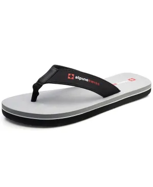 Men's flip-flops, beach sandals light comfortable thong with EVA sole Alpine Swiss, gray