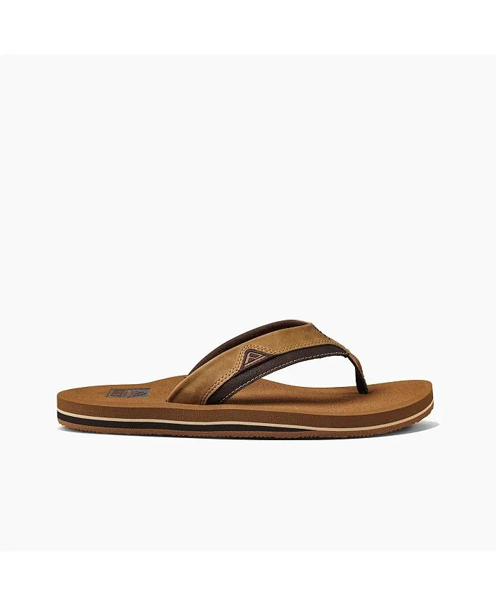 Men's flip flops Dawn Comfort Fit with REEF cushions, brown