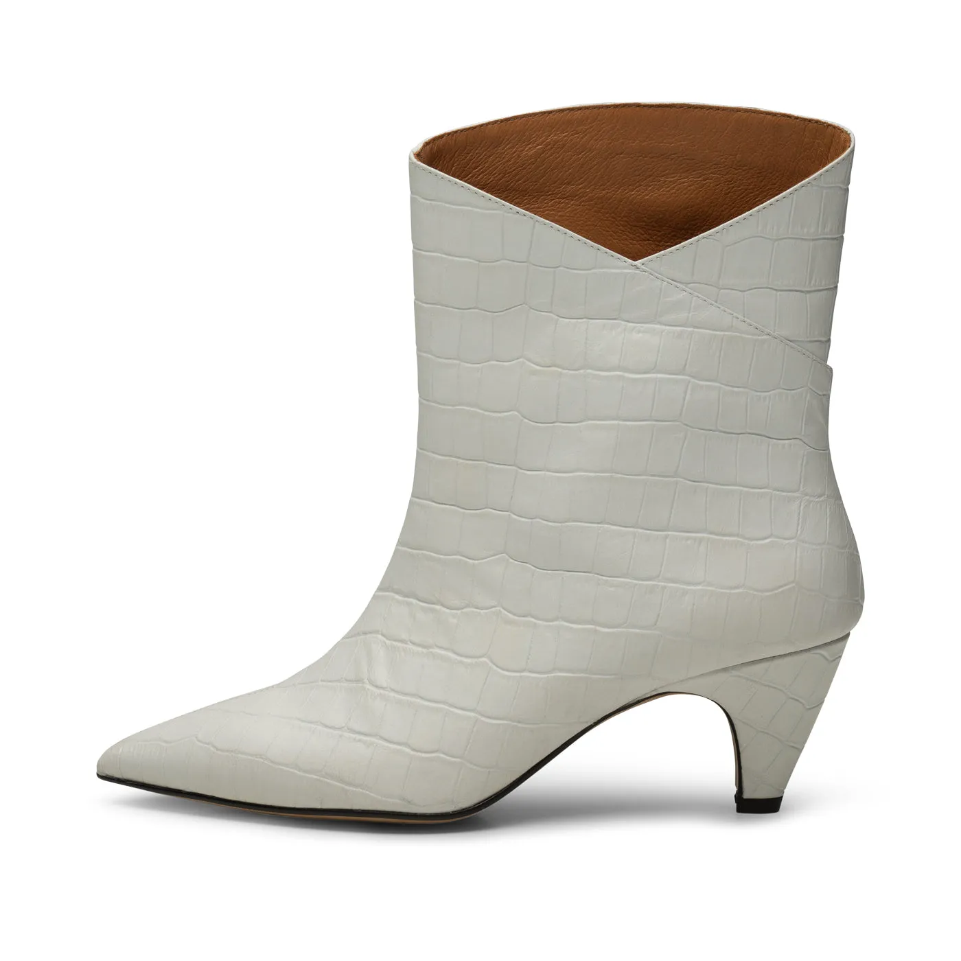 Paula boot leather - OFF WHITE CROCO