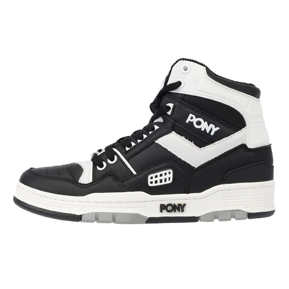 Pony M_100 Leather Black/White Trainers