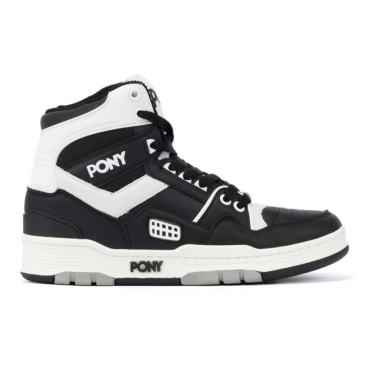 Pony M_100 Leather Black/White Trainers