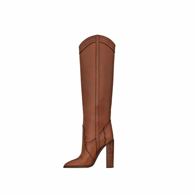 TEEK - Round Lady Knee High Boots