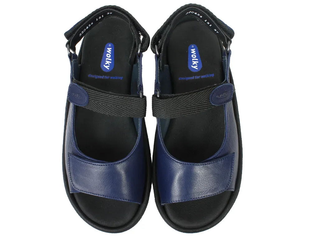 Wolky Sandals Jewel Navy Blue